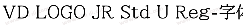 VD LOGO JR Std U Reg字体转换 VD LOGO JR Std U Reg字体转换